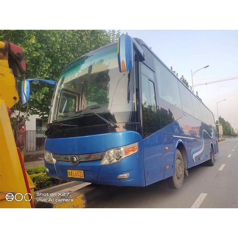 Used Coach Buses 55 Fabric Seats Left Hand Drive HIACE Yutong School Bus Turbo Engine Manual Gearbox Light Dark Interior R19